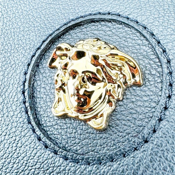 NEW!!  Versace Black Medusa Head Hobo Bag - Picture 5 of 10